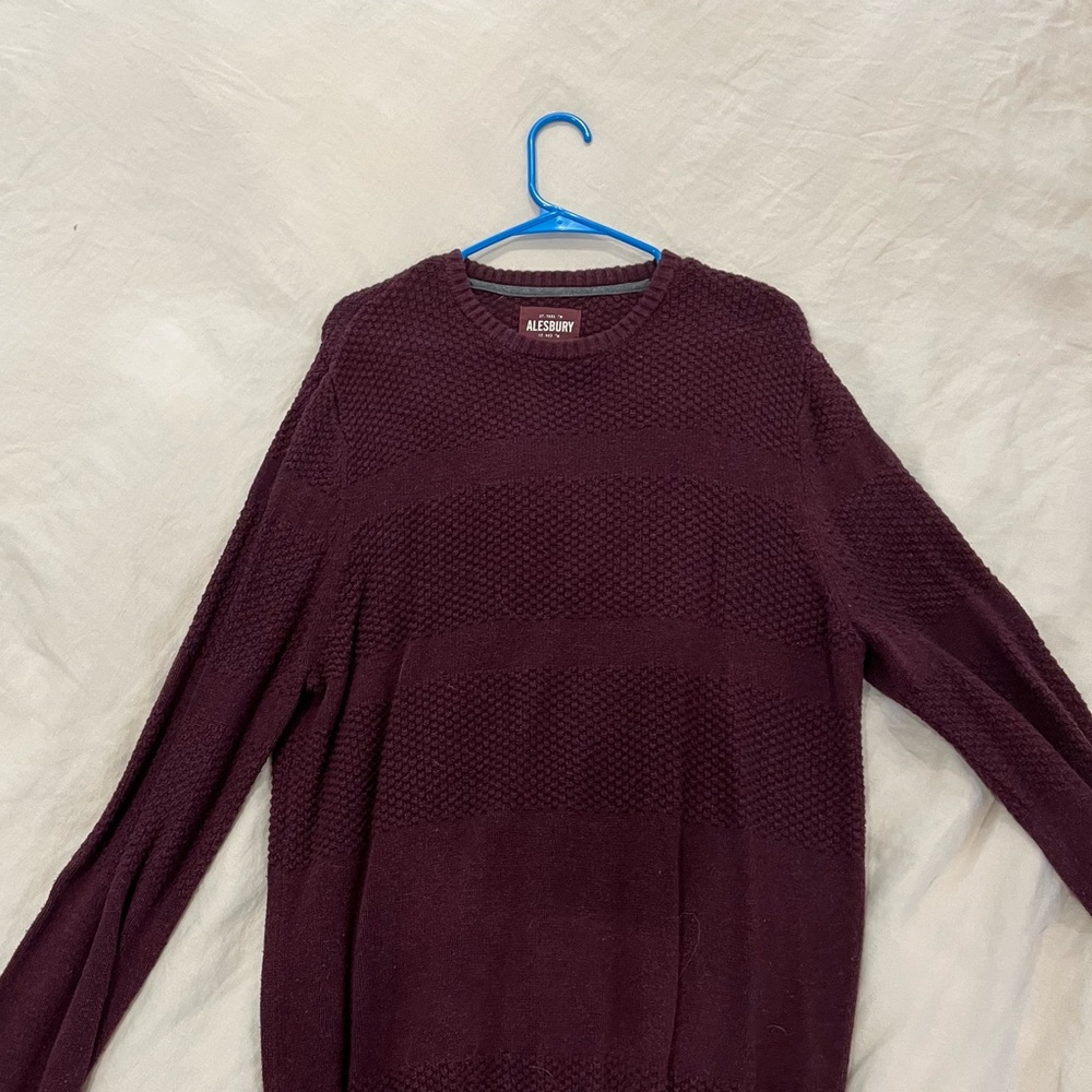 Alesbury Maroon Knit Sweater Size M